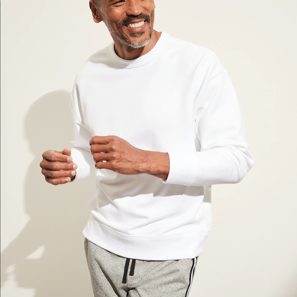 Banana Republic French Terry Boxy Sweatshirt in White